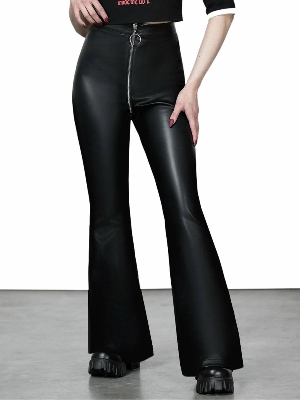 Killstar Mother Of Demons Flare Pleather Pants